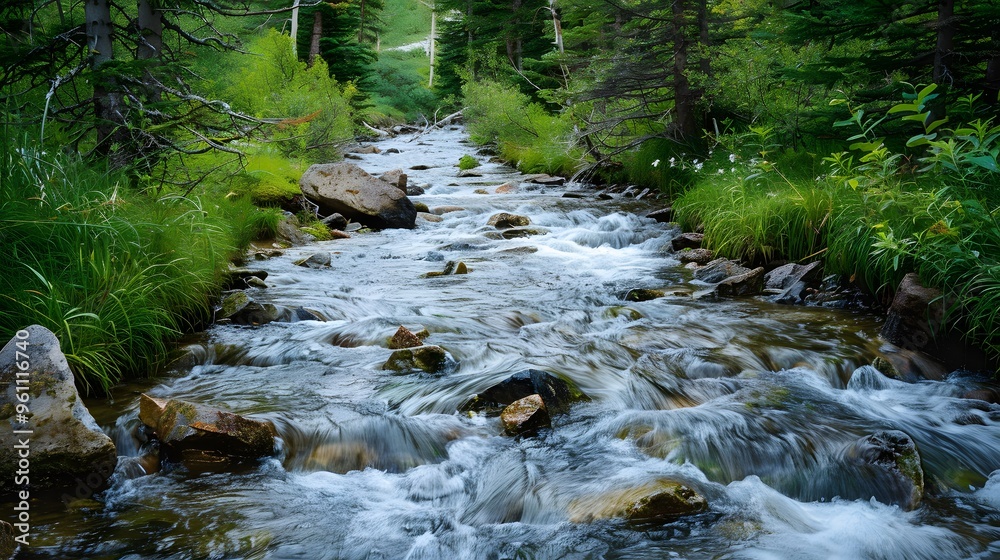 Obraz premium Tranquil Forest Creek