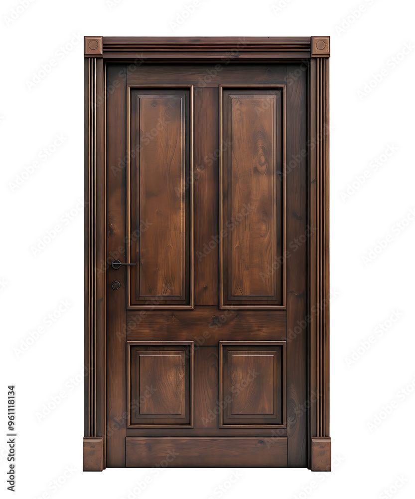 A Close-Up of a Traditional Wooden Door A Close-Up of a Traditional Wooden Door