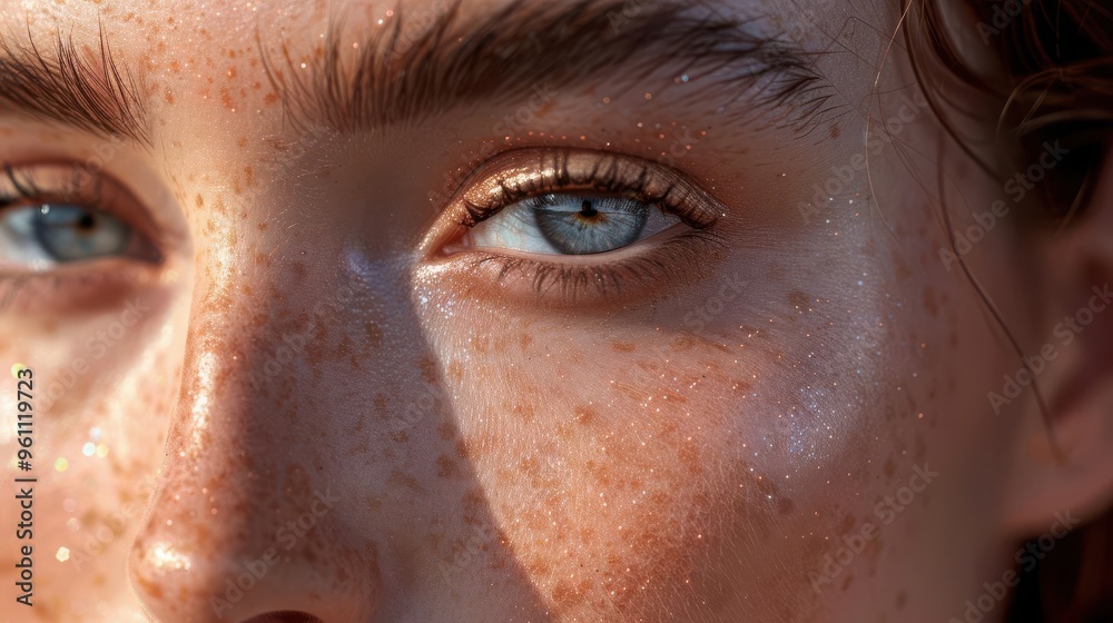Close-up of a beauty routine with a focus on natural makeup products detailed textures and precision Close-up of a beauty routine with a focus on natural makeup products detailed textures and precision