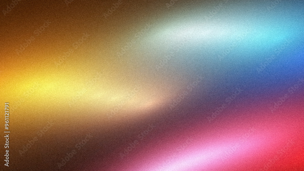 Obraz premium Abstract glowing orange blue red purple grainy gradient texture background summer poster and banner. Glowing noise texture gradient effect web banner or poster. Neon texture grainy gradient.