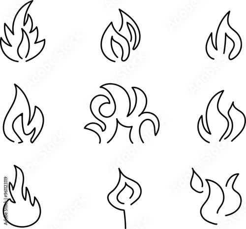 Flamas sin fondo formato png photo