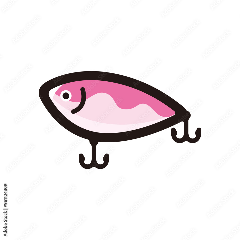 Fishing lure outline icon for graphic design, apps and websites Fishing lure outline icon for graphic design, apps and websites