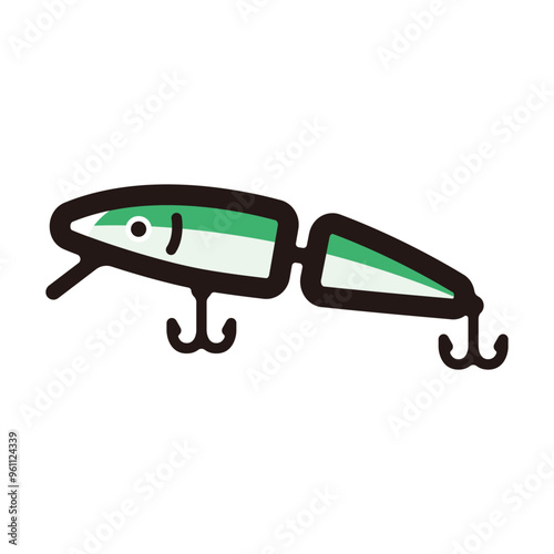 Fishing lure outline icon for graphic design, apps and websites