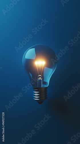 Minimal glowing bulb with a tech feel