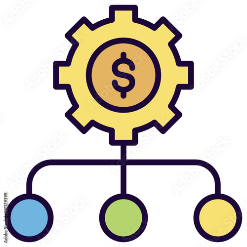 Diagram Outline Color Icon