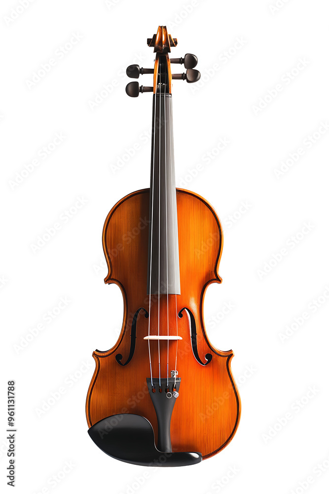 Obraz premium A Classic Violin with a Warm, Rich Brown Finish
