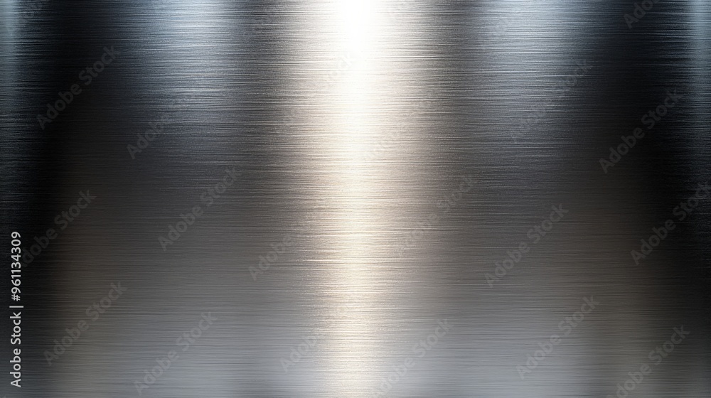 Abstract close-up of a brushed metal surface with a gradient of light reflections, highlighting the texture and metallic finish. Abstract close-up of a brushed metal surface with a gradient of light reflections, highlighting the texture and metallic finish.