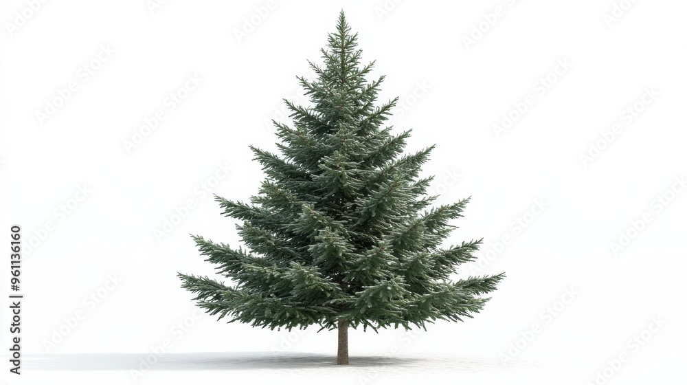 Fototapeta premium spruce white background