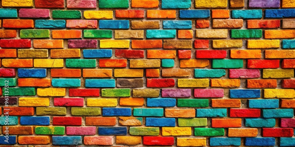 Colorful brick wall made of vibrant stones , bricks, wall, colorful, stones, vibrant, texture, background Colorful brick wall made of vibrant stones , bricks, wall, colorful, stones, vibrant, texture, background