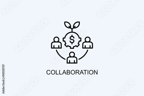 Collaboration Vector Icon Or Logo Illustration