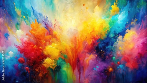 Wallpaper Mural Abstract paint pattern with vibrant colors, seamless, abstract,paint, vibrant, colorful, background, texture, artistic, design Torontodigital.ca