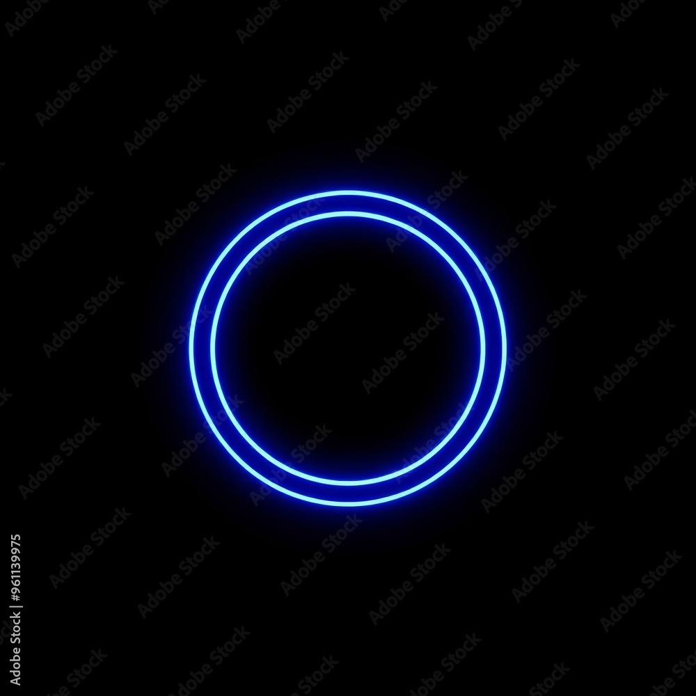 blue glowing circle