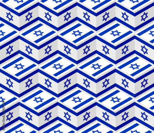 israel flag box pattern. vector illustration