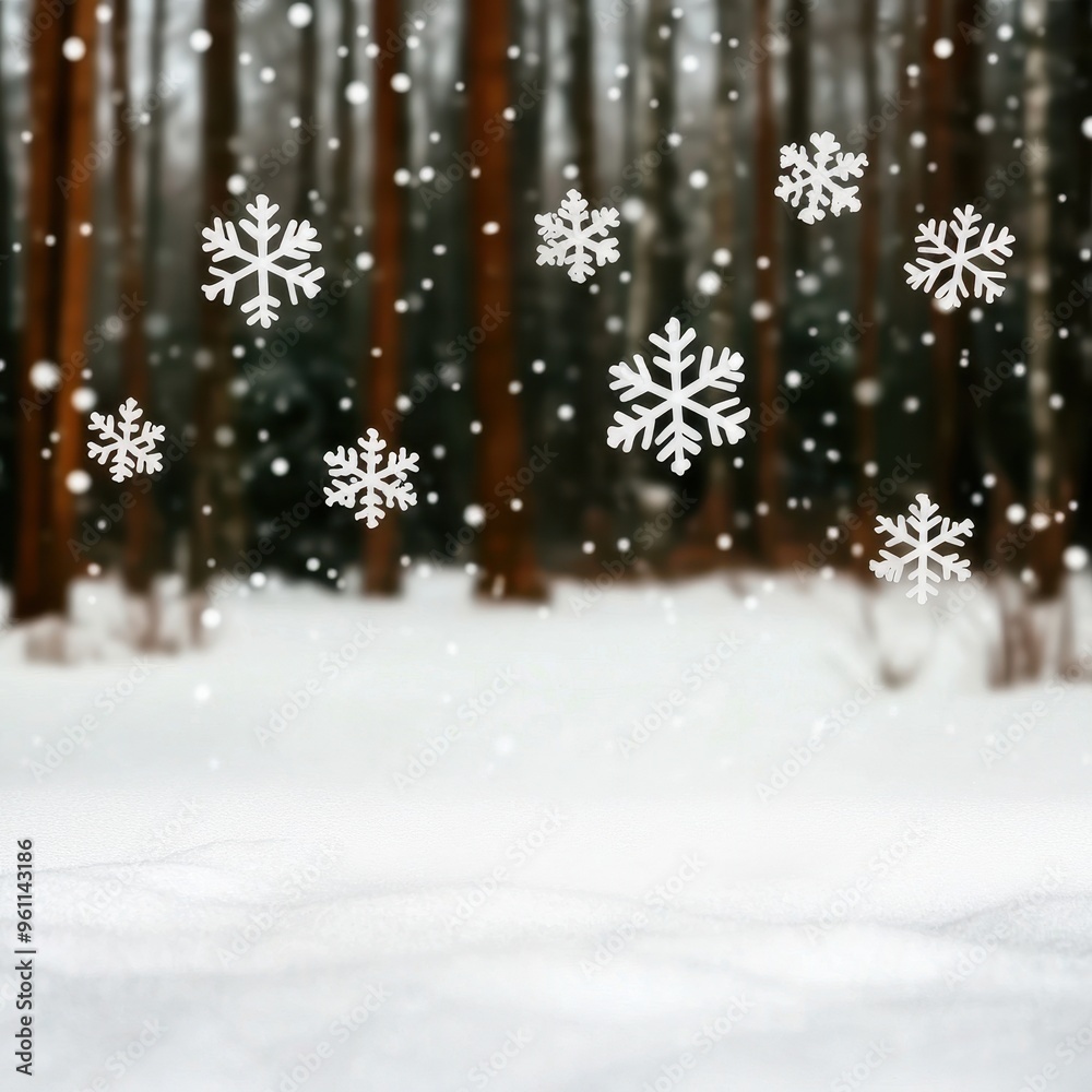 A serene winter scene featuring falling snowflakes amidst a tranquil forest backdrop, evoking a peaceful seasonal atmosphere. A serene winter scene featuring falling snowflakes amidst a tranquil forest backdrop, evoking a peaceful seasonal atmosphere.