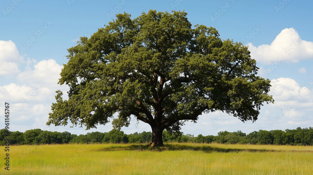 Fototapeta premium tree on hill, tree in the field