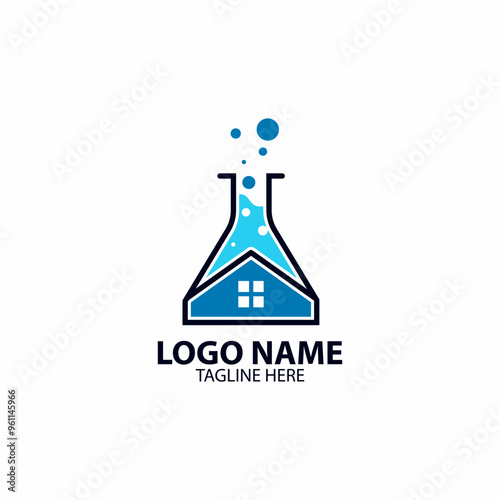 home lab logo design vector