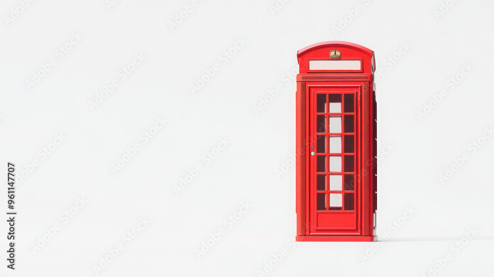 Fototapeta premium telephone box isolated on white background