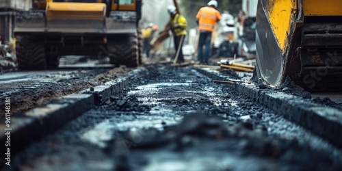 Construction Site: Roadway Work in Progress