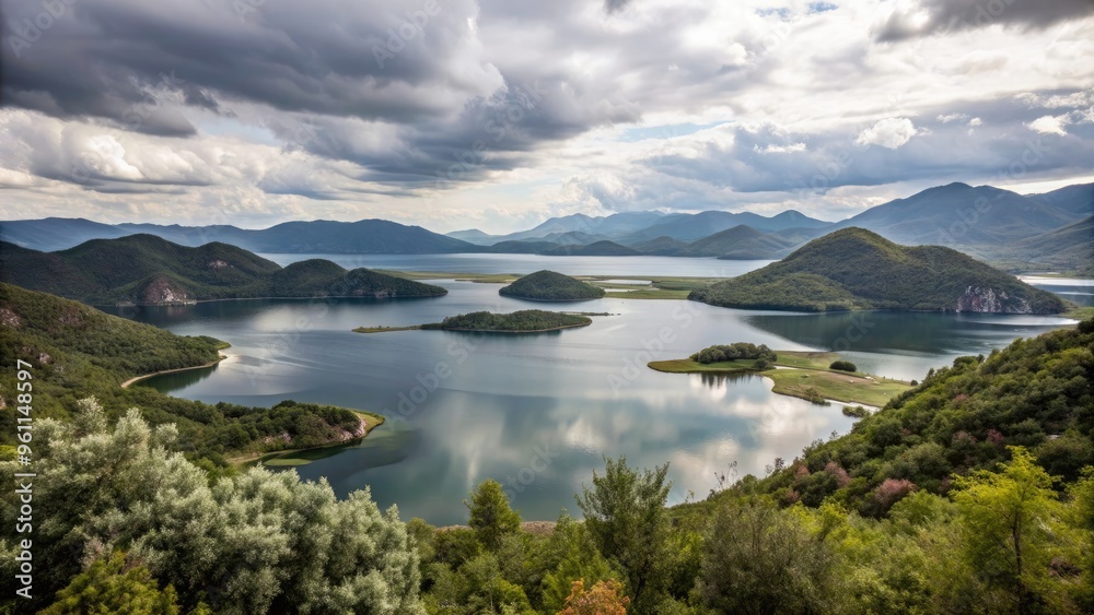 Landscape view of beautiful Skadar lake in Montenegro , Skadar lake, Montenegro, landscape, scenic, water, nature, reflection Landscape view of beautiful Skadar lake in Montenegro , Skadar lake, Montenegro, landscape, scenic, water, nature, reflection
