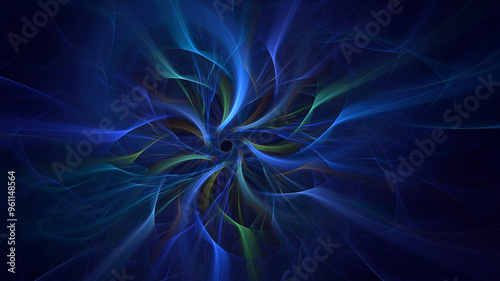 3D manual rendering abstract multicolor fractal light background. Its not AI Generatd illustration.