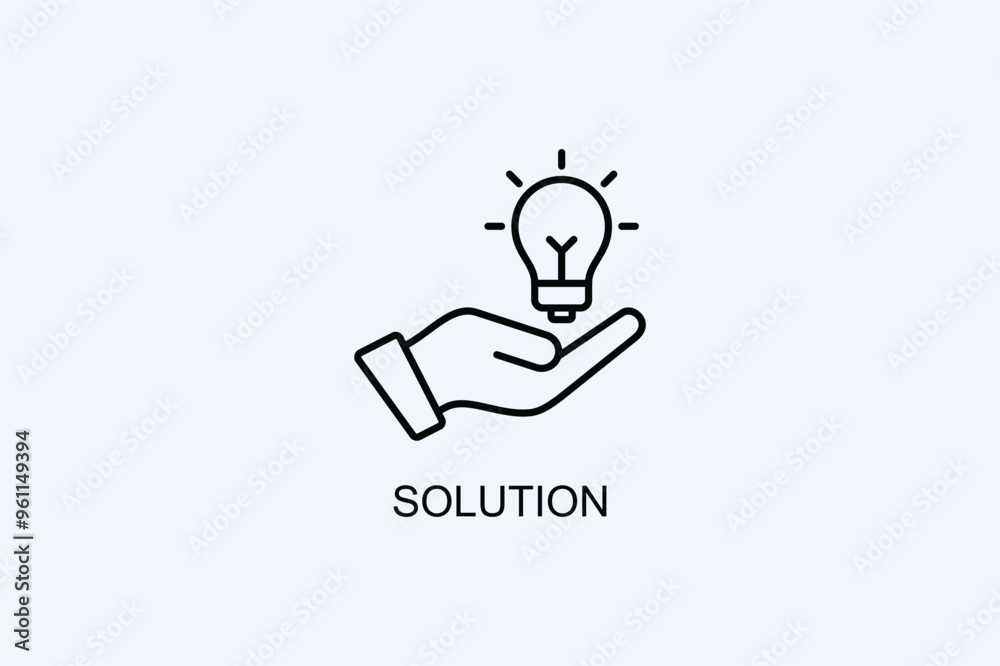 Obraz premium Solution Vector Icon Or Logo Illustration