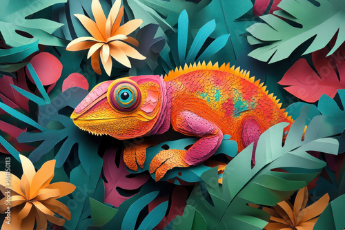 chameleon on the tree