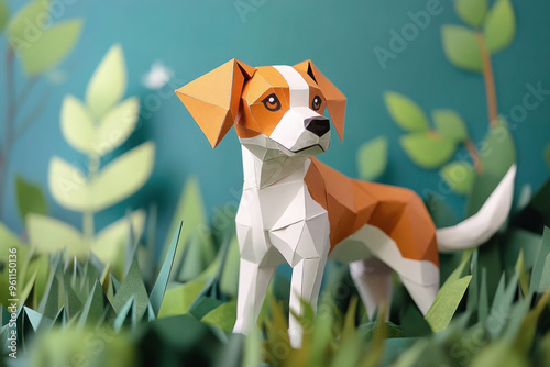Dog paper craft 