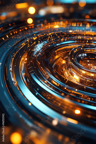 abstract background with circles technology