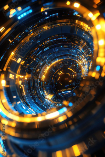 abstract background with circles technology
