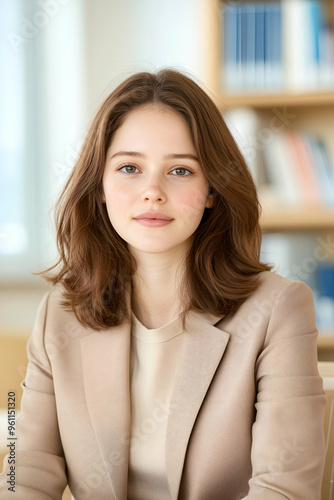 Professional Portrait of a Young Woman with a Confident Expression