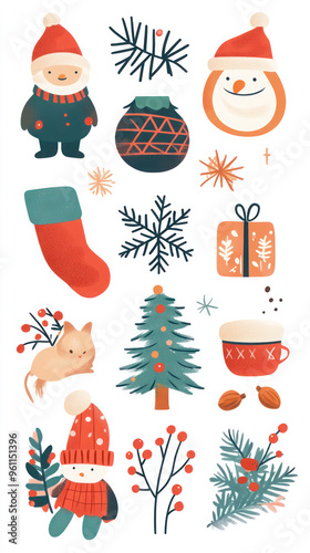 christmas icons set
