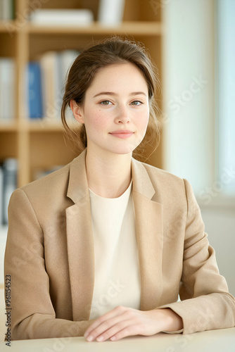 Professional Portrait of a Young Woman with a Confident Expression