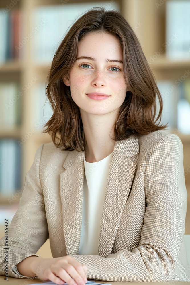 Professional Portrait of a Young Woman with a Confident Expression