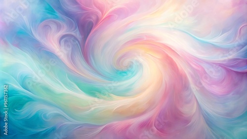 Soft pastel swirls blending into an abstract watercolor background