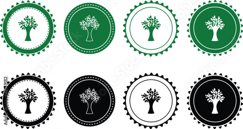 Ecology icon set. Ecology Stamps. Environment, sustainability, nature, recycle, renewable energy; electric bike, eco-friendly, forest, wind power, green symbol. Solid icons vector collection.