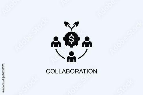 Collaboration Vector Icon Or Logo Illustration