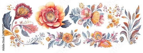 Vibrant Watercolor Floral Patterns for Artistic Inspiration and Home Decor
