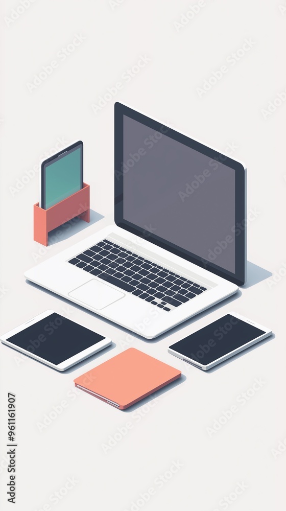 A minimalist workspace setup with a white pot next to a stack of books and a smartphone. A minimalist workspace setup with a white pot next to a stack of books and a smartphone.