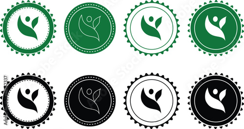 Ecology icon set. Ecology Stamps. Environment, sustainability, nature, recycle, renewable energy; electric bike, eco-friendly, forest, wind power, green symbol. Solid icons vector collection.