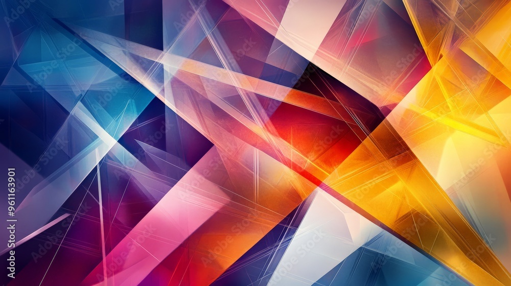 Vibrant abstract geometric background with colorful angular shapes, creating a dynamic and modern design. Vibrant abstract geometric background with colorful angular shapes, creating a dynamic and modern design.