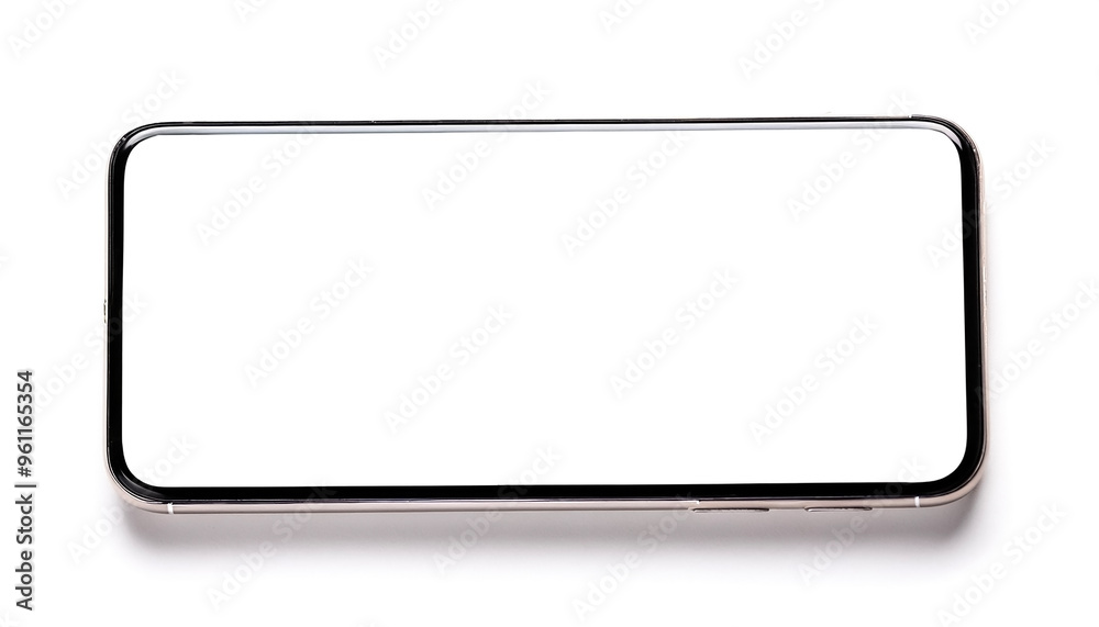 smartphone with blank white screen, isolated on white background smartphone with blank white screen, isolated on white background