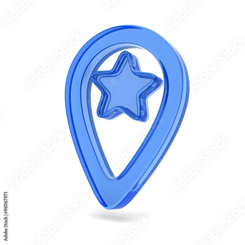 glass pointer marker on whi...