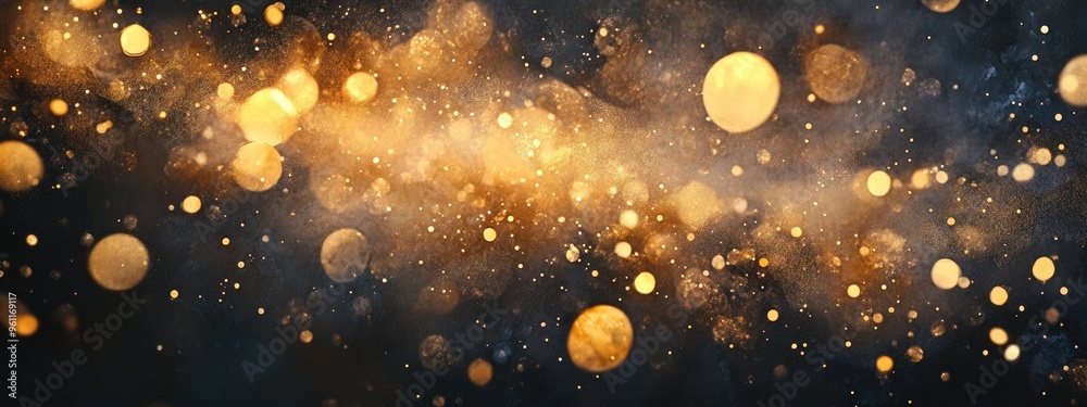 Enchanting Golden Sparkles and Bokeh Effect for Captivating Background Designs Enchanting Golden Sparkles and Bokeh Effect for Captivating Background Designs