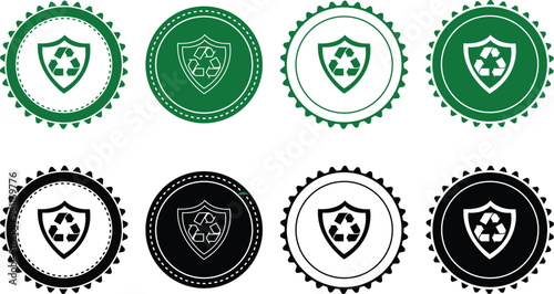 Ecology icon set. Ecology Stamps. Environment, sustainability, nature, recycle, renewable energy; electric bike, eco-friendly, forest, wind power, green symbol. Solid icons vector collection.