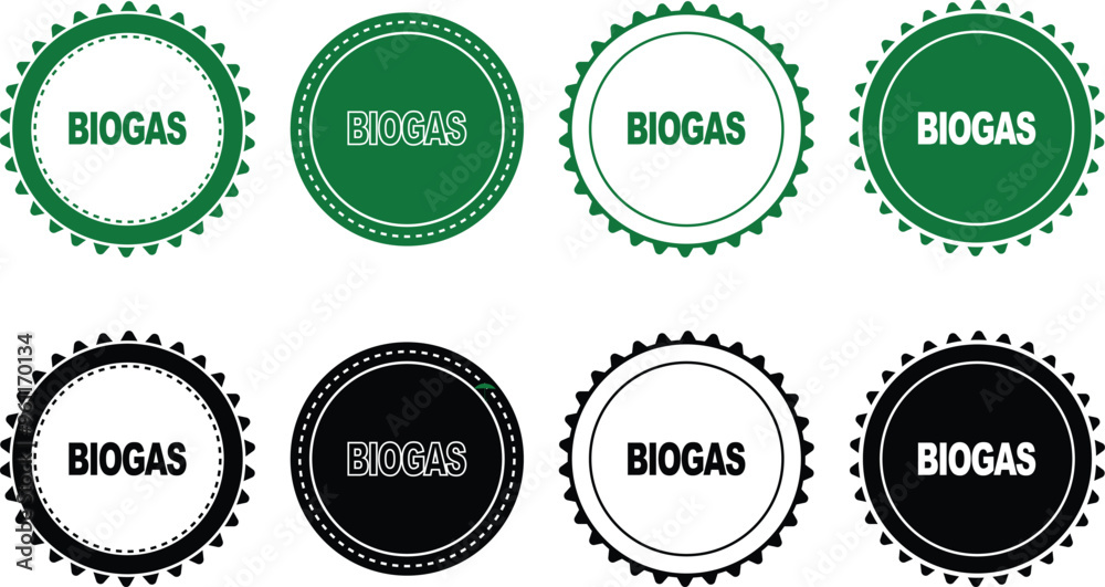 Fototapeta premium Ecology icon set. Ecology Stamps. Environment, sustainability, nature, recycle, renewable energy; electric bike, eco-friendly, forest, wind power, green symbol. Solid icons vector collection.