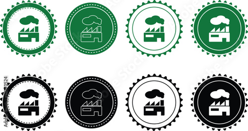 Ecology icon set. Ecology Stamps. Environment, sustainability, nature, recycle, renewable energy; electric bike, eco-friendly, forest, wind power, green symbol. Solid icons vector collection.