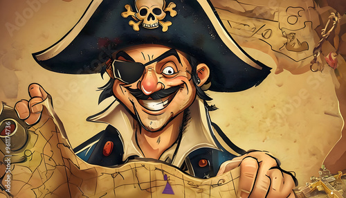 Eye patch with Cartoon pirates 