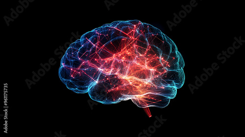 An abstract representation of a brain with interconnected nodes, symbolizing increased mental clarity and focus.