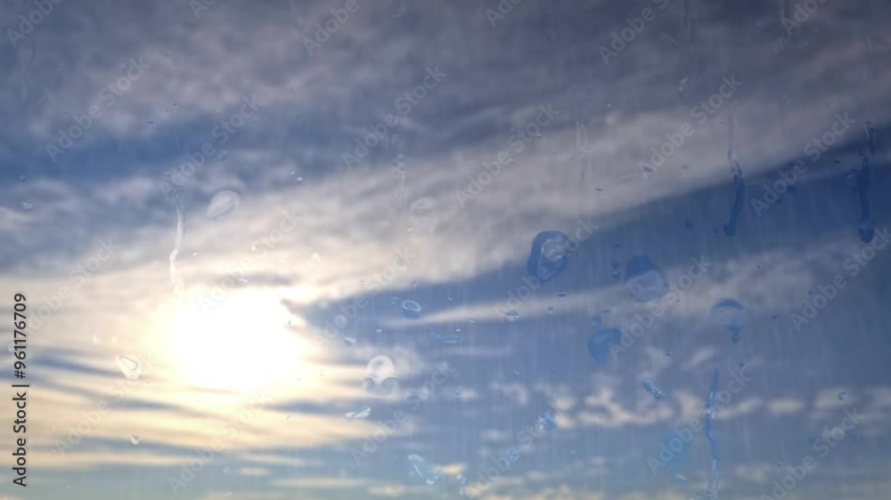 timelapse video of rain on beautiful blue sky with little clouds - loop video timelapse video of rain on beautiful blue sky with little clouds - loop video
