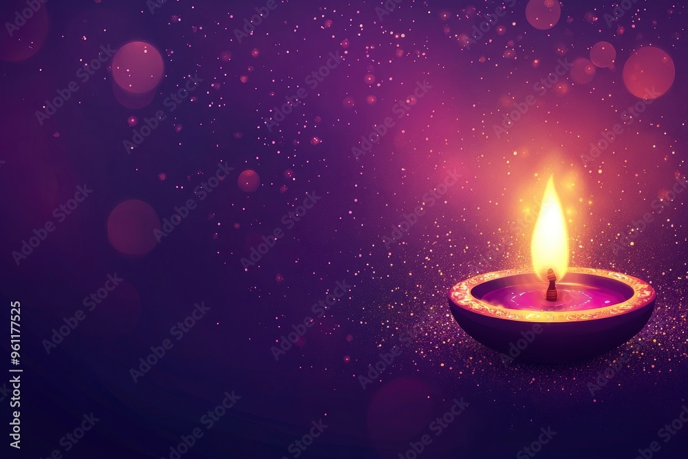 shiny happy diwali indian style banner with text space with generative ai shiny happy diwali indian style banner with text space with generative ai